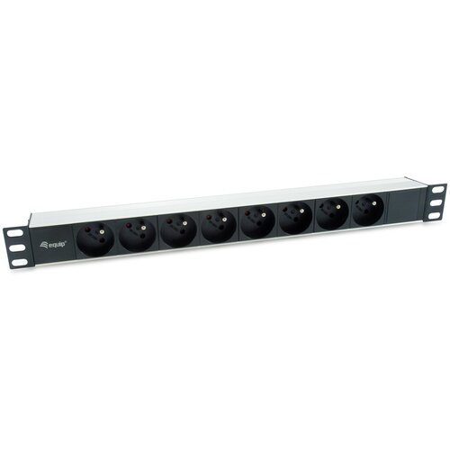 Equip 333313 power distribution unit (PDU) 8 AC outlet(s) 1U Black, Silver Slike