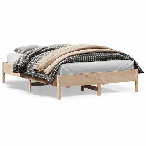 VidaXL Posteljni okvir 120x200 cm trdna borovina Slike