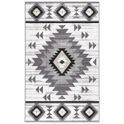 Mila Home svetlo siva pralna preproga 120x180 cm ethnic geo – Cene
