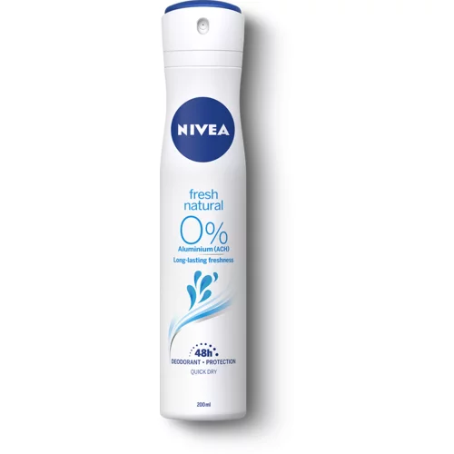 Nivea Fresh Natural 48h deodorant v spreju brez aluminija 200 ml za ženske