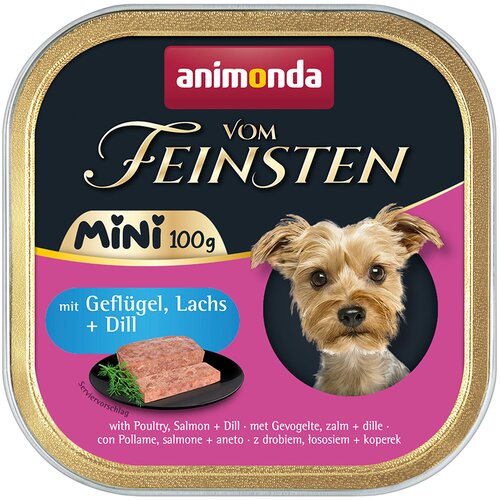 Animonda vom Feinsten Adult Mini 32 x 100 g - s perutnino, lososom in koprom Cene