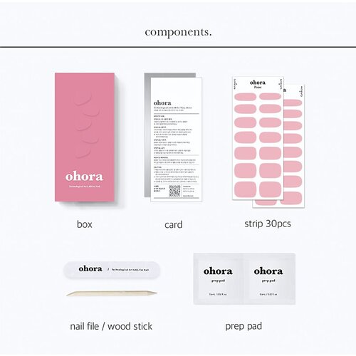 OHORA Gel Nail Sticker N Cream Pink Naljepnice za nokte nijansa NB-090 1 kom Slike