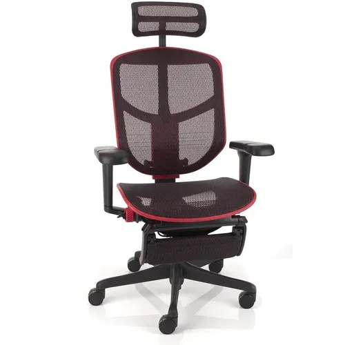 Ergoles Enjoy ULTRA gaming stol rdeče barve s podporo za noge, (21100217)