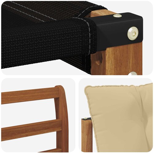  Set vanjskih sofa 6 kom. Prirodna i bež Smeđa 245 x 130,5 x 73 cm Slike