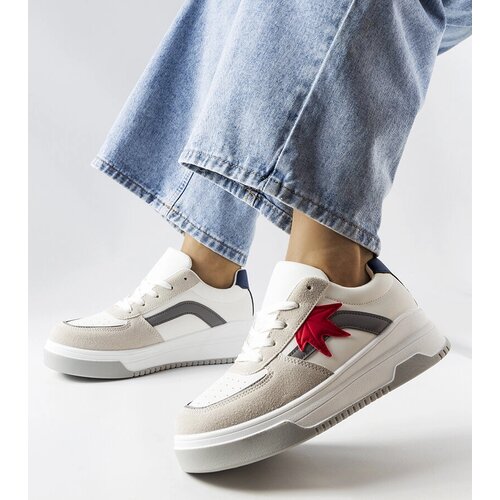 Gemre White sneakers with eco-suede insert Kollins Cijene