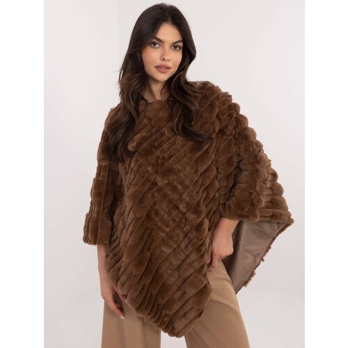 Wool Fashion Italia Poncho-AT-PN-2347.16-brown Cene