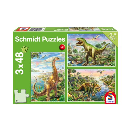 Puzzle - Pustolovščine z dinozavri, 48 delov Cene