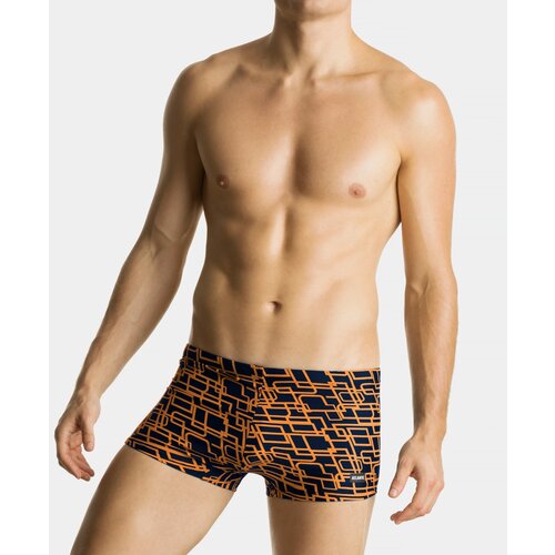 Atlantic Men&amp;#039;s Swim Shorts - Dark Blue/Orange Slike