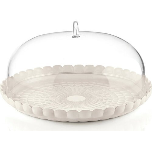 Guzzini Tiffany pladenj za torto - velik - Bel Slike