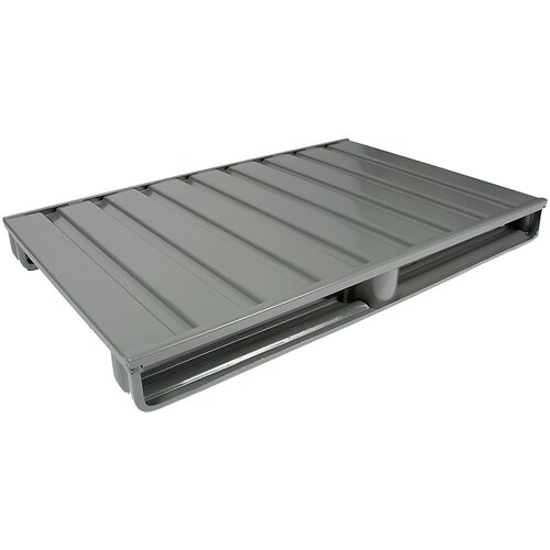 Heson ploska jeklena paleta, dx&amp;scaron; 1000 x 800 mm, nosilnost 2000 kg, mi&amp;scaron;je sive barve Slike