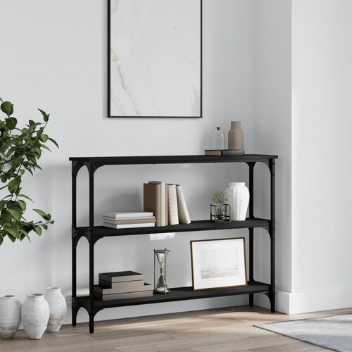 Maison Chic konzolna miza - miza ob steni črna 100x22,5x75 cm inženirski les, (21786189) Slike