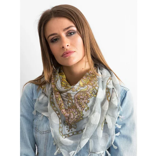 Fashion Hunters Patterned gray scarf