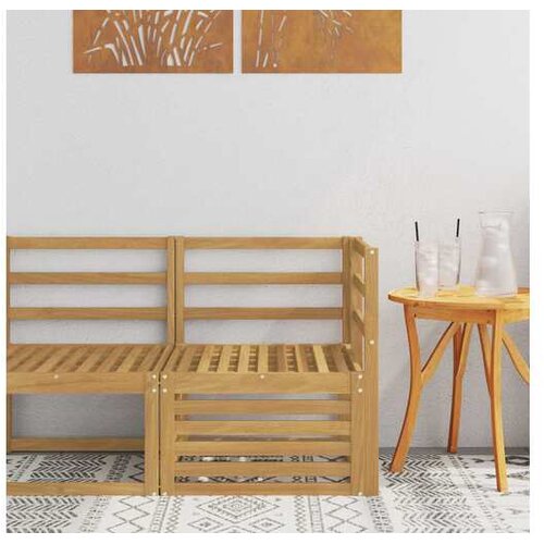 vidaXL Vanjski kutni kauč Čvrsto drvo akacije Bijela 63 x 63 x 73 cm - Bijela Kutna sofa Cijene