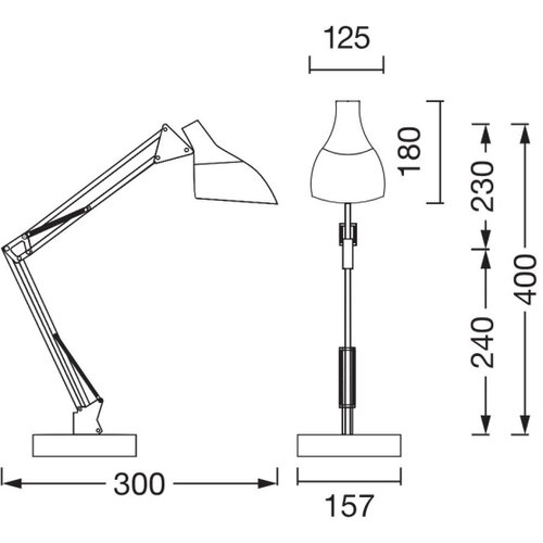 Osram Stona lampa DESK LINE 1xE27/11W/230V crna Slike