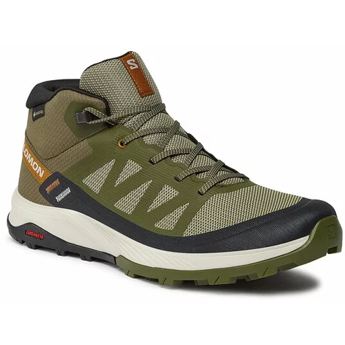 Salomon Trekking čevlji Outrise Mid GORE-TEX L47143600 Khaki