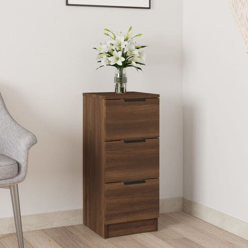 The Living Store Komoda rjavi hrast 30x30x70 cm konstruiran les - Komoda, (21662053) Slike