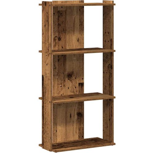 Maison Chic Knjižna omara - Knjižni regal 3-nadstropna starinski les 60x30x120 cm inž. les, (21726258) Slike