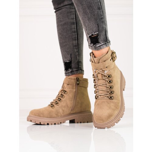 SHELOVET Suede trappers for women Slike