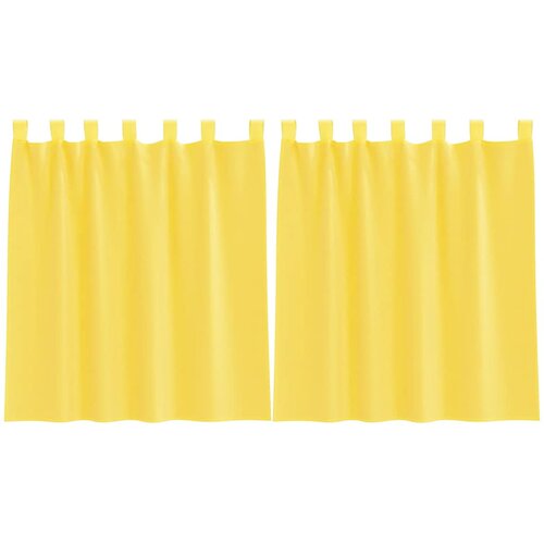 vidaXL Voile zavjese s petljama 2 kom žute 140x140 cm - Žuta 140 x 140 cm 1 s petljama Cene