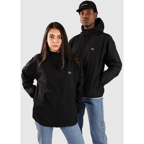 Lacoste Zipped Packable Windbreaker black Cene