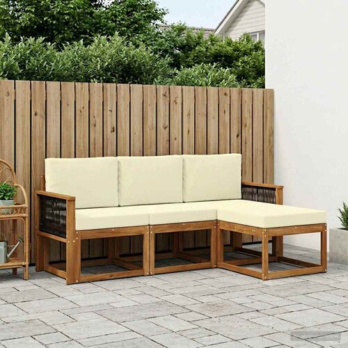  Set vanjskih sofa 4 kom. Prirodna i krem Cijene