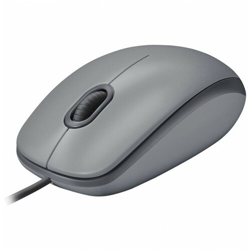 Logitech M110 Corded Mouse - SILENT - MID GREY - USB Slike