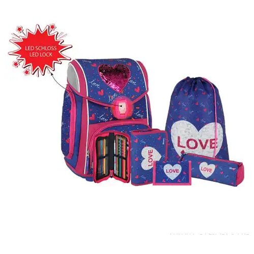 Spirit Spirit: Heart Love &scaron;kolska torba sa LED svijetlom i dodacima 5kom Cijene