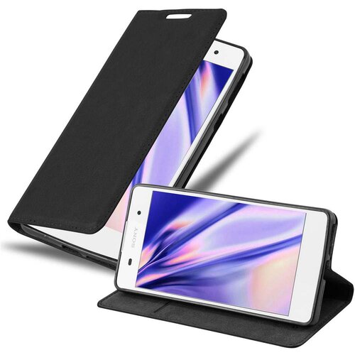 Cadorabo Ohišje, združljivo z Sony Xperia E5 v nočna črna - Zaščitni ovitek z magnetnim zapiranjem, stoječo funkcijo in režo za kartice, (20549201) Cene