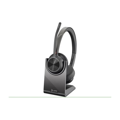 HP Poly Voyager 4320 USB-C Headset +BT700 dongle +Charging Stand, Black Cene