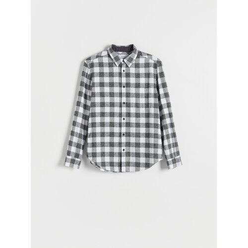 Reserved karirasta srajca regular fit - bela Cene