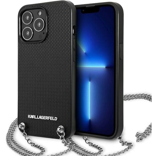 Karl Lagerfeld ETUI HARDCASE ZA IPHONE 13 13 PRO 6.1 ČRNO USNJENO I, (21970246) Cene