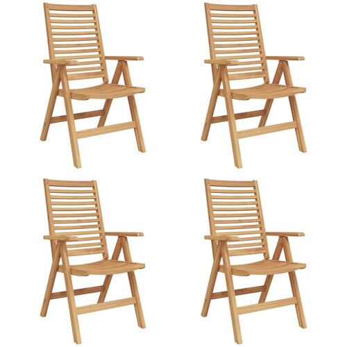  Stolica 4 pcs Smeđa 64.5 x 52 x 108 cm Čvrsto teak drvo Cene