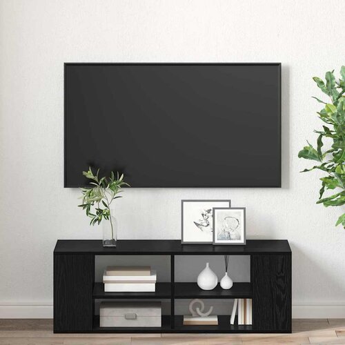  Set TV komoda Crni hrast 102 x 35 x 35 cm Konstruirano drvo Slike