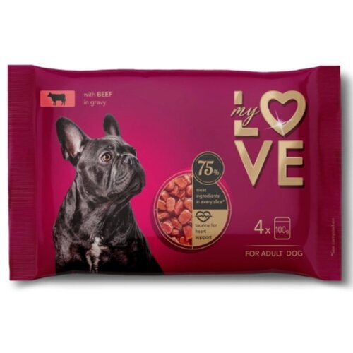 My Love sos za pse govedina 4x100g Slike