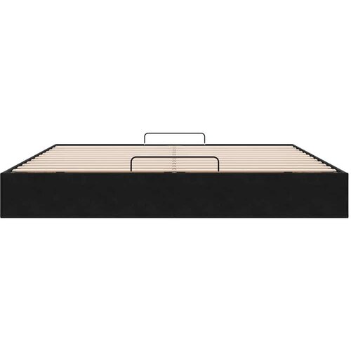VidaXL Otomanski okvir kreveta bez madraca crni 180x200cm bar&amp;scaron;unasti Slike