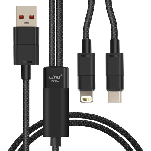 LINQ USB kabel Za strele in USBC 1,2 m, Črna, (5000220202) Cene