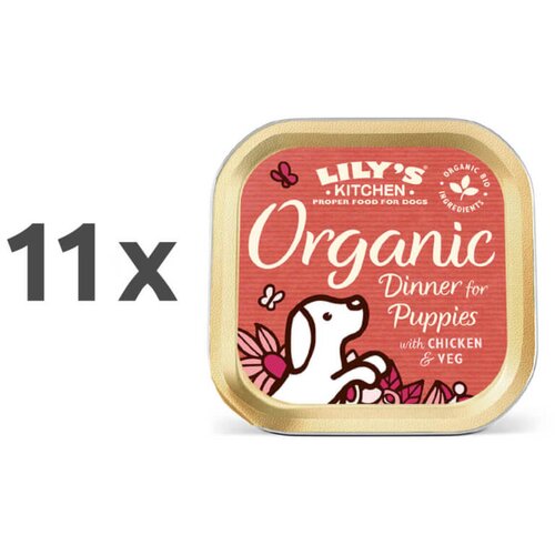 Lily's Kitchen organic puppies dinner - piščanec, svinjina, govedina in riba - 150 g 11 x 150 g Cene