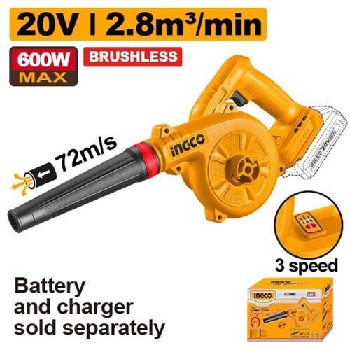 Ingco aku duvač li&amp;scaron;ća CABLI2068, 20V, 2,8 m3/min, solo Slike