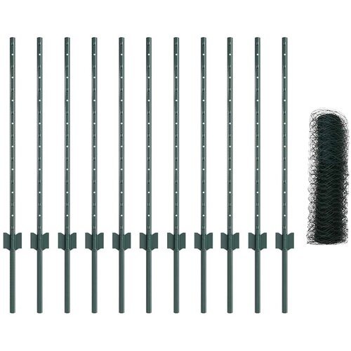  Heksagonalna ograda s stubom 25 x 0,8 m Čelik premazan PVC-om Slike
