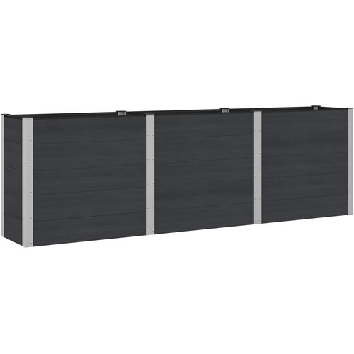 vidaXL Vrtna visoka greda Črna 300 x 50 x 91 cm, (5000287787) Cene