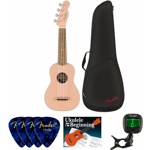 Fender Venice Soprano Ukulele WN Shell Pink SET Soprano ukulele Shell Pink