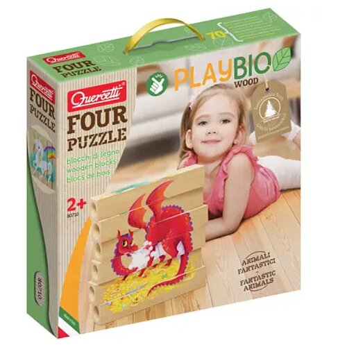 Quercetti PlayBio Fantastična bitja Sestavljanka s prizmami 4 v 1 - Cene