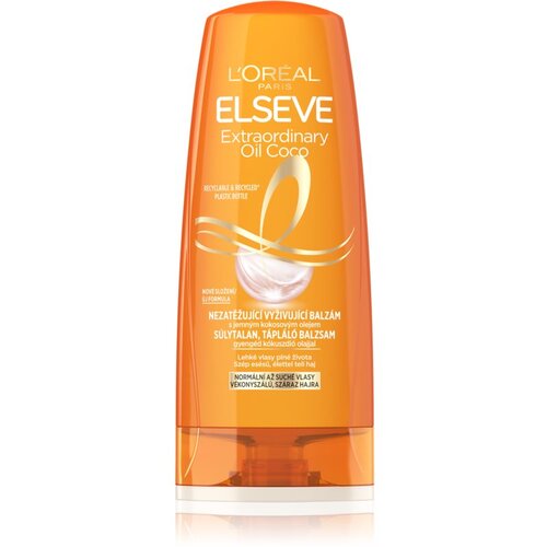 L&amp;acute;Or&amp;eacute;al Paris Elseve Extraordinary Oil Coconut hranjivi balzam za normalnu i suhu kosu 200 ml Slike