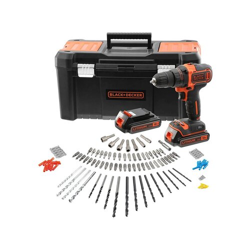Black &amp;amp; Decker BLACKDECKER akumulatorski vrtalnik vijačnik 18V s priborom in kovčkom BCK186D2KA Slike