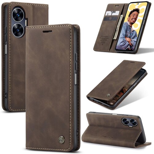 INORCO CASEME 013 Series For Realme C55 PU usnjena denarnica Shell, odporna na padce, preklopna torbica za telefon, (22037058) Cene