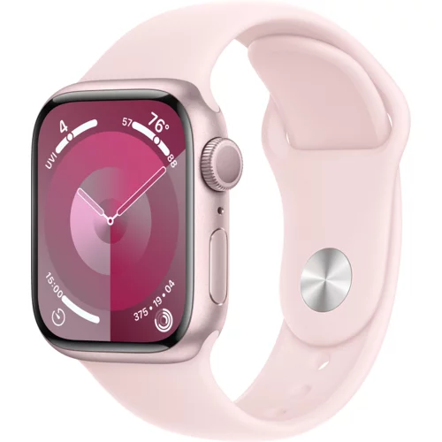 Apple Watch S9 GPS, 41mm, Pink Aluminium Case, Light Pink Sport Band - S/MID: EK000561203