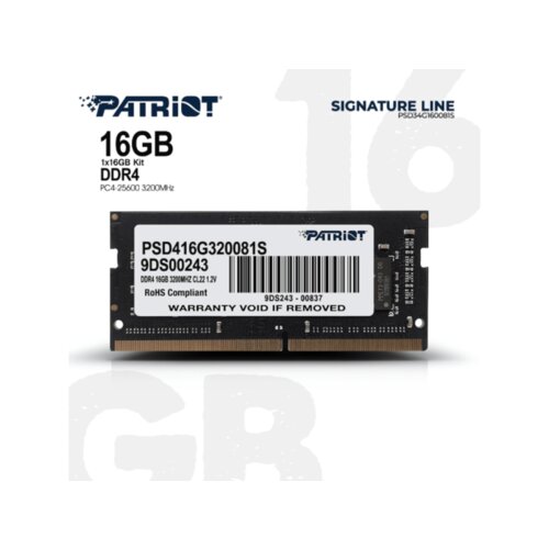 Patriot RAM 16GB 3200MHz SODIM Slike