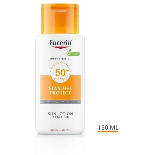 Eucerin izrazito lagani losion za zaštitu osetljive kože od sunca spf 50+, 150 ml Slike