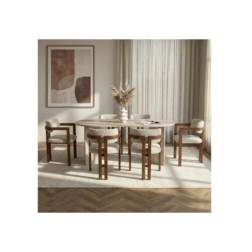 Hanah home Trpezarijski set, 7 dijelova, bež Slike