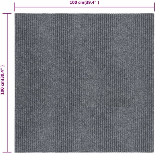  Dugi tepih za hvatanje nečistoće 100 x 100 cm sivi Slike